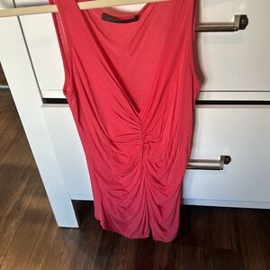Plein Sud Pink/Coral Ruched Top